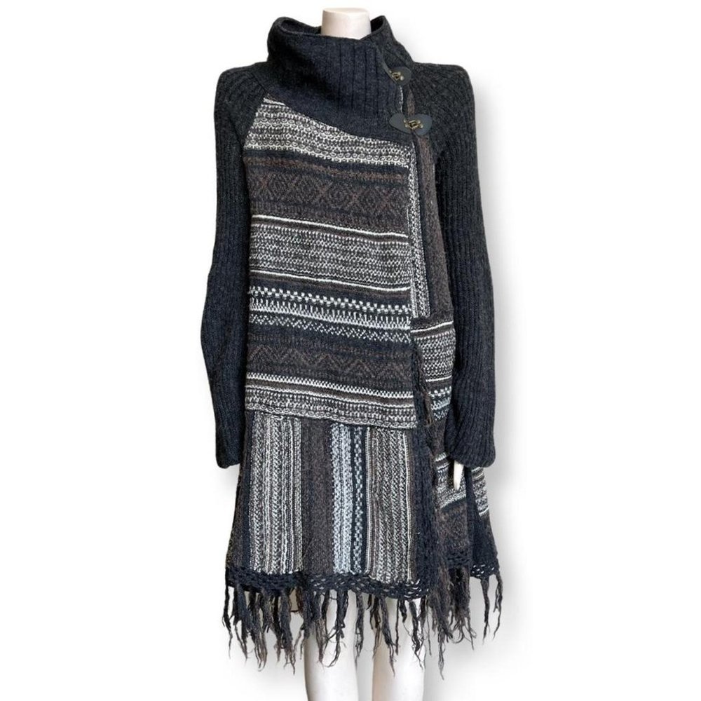 Free People Long Fringe Chunky Cardigan